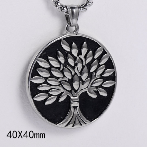 BC Wholesale Stainless Steel 316L Jewelry Tree Pendant Without Chain NO.#SJ45P023