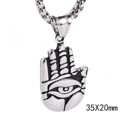 BC Wholesale Stainless Steel 316L Evil Eye Pendant Without Chain NO.#SJ45P248