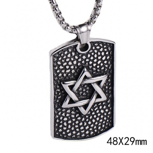 BC Wholesale Stainless Steel 316L Jewelry Star Pendant Without Chain NO.#SJ45P290