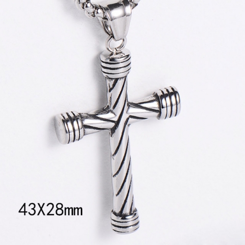 BC Wholesale Stainless Steel 316L Cross Pendant Without Chain NO.#SJ45P258