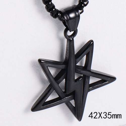 BC Wholesale Stainless Steel 316L Jewelry Star Pendant Without Chain NO.#SJ45P265