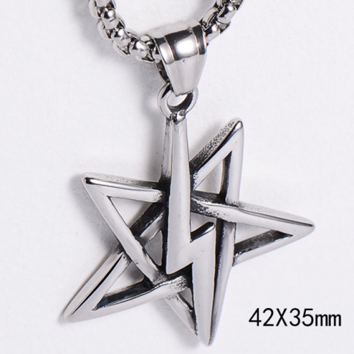 BC Wholesale Stainless Steel 316L Jewelry Star Pendant Without Chain NO.#SJ45P266