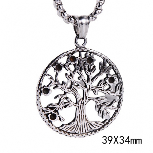 BC Wholesale Stainless Steel 316L Jewelry Tree Pendant Without Chain NO.#SJ45P302