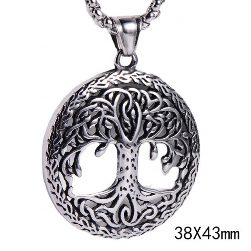 BC Wholesale Stainless Steel 316L Jewelry Tree Pendant Without Chain NO.#SJ45P304