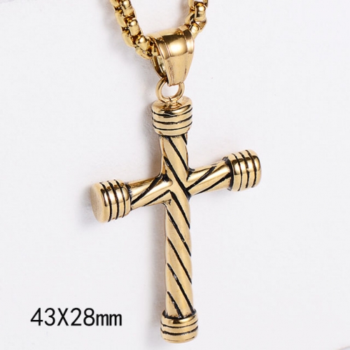 BC Wholesale Stainless Steel 316L Cross Pendant Without Chain NO.#SJ45P256