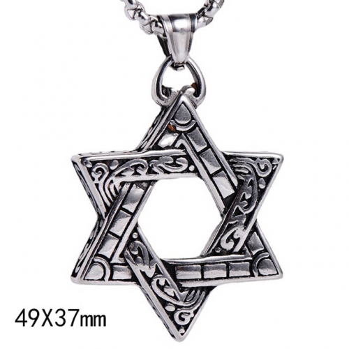 BC Wholesale Stainless Steel 316L Jewelry Star Pendant Without Chain NO.#SJ45P305