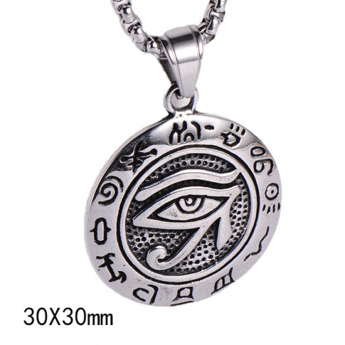 BC Wholesale Stainless Steel 316L Evil Eye Pendant Without Chain NO.#SJ45P127