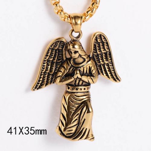 BC Wholesale Stainless Steel 316L Virgin Saints Pendants Without Chain NO.#SJ45P094