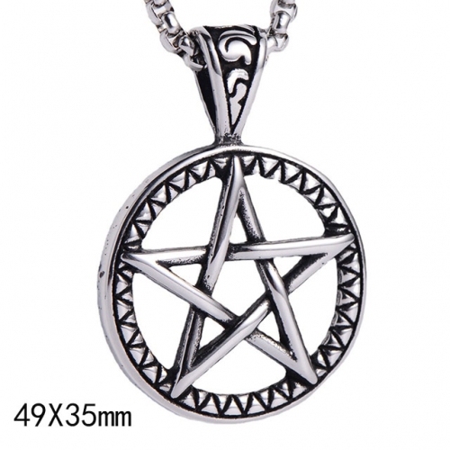 BC Wholesale Stainless Steel 316L Jewelry Star Pendant Without Chain NO.#SJ45P124