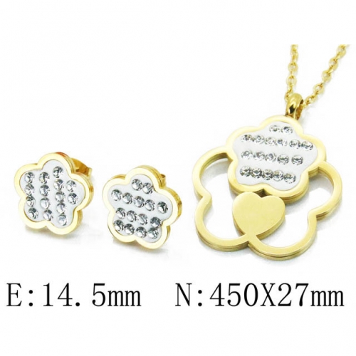 BC Wholesale Stainless Steel 316L Jewelry CZ Jewelry Sets NO.#BC02S2827HIW