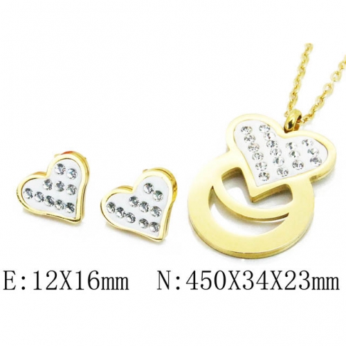 BC Wholesale Stainless Steel 316L Jewelry CZ Jewelry Sets NO.#BC02S2826HIQ