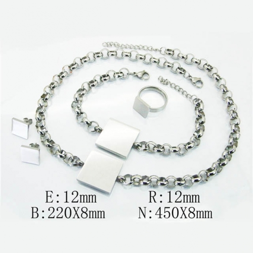 BC Wholesale Stainless Steel 316L Jewelry Set NO.#BC50S0040IOQ