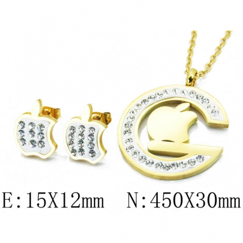 BC Wholesale Stainless Steel 316L Jewelry CZ Jewelry Sets NO.#BC02S2830HIS