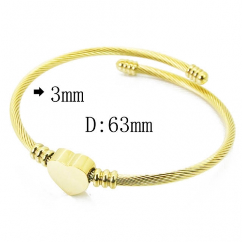 BC Wholesale Stainless Steel 316L Bangle NO.#BC64B1459HHA