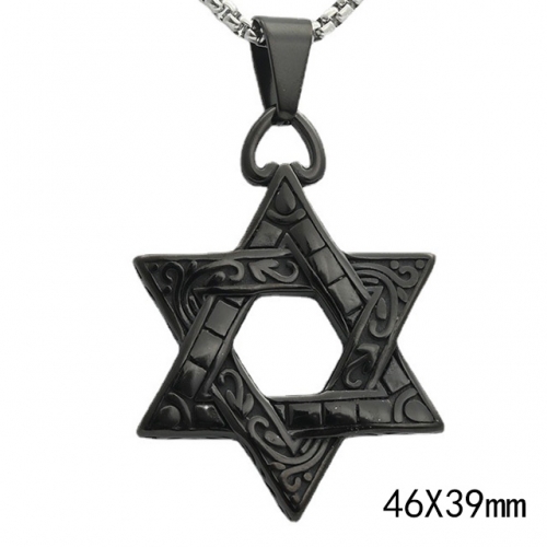 BC Wholesale Stainless Steel 316L Jewelry Star Pendant Without Chain NO.#SJ49P504