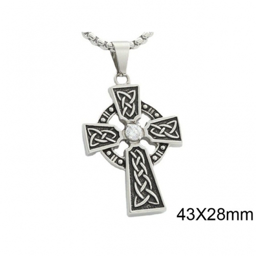 BC Wholesale Stainless Steel 316L Cross Pendant Without Chain NO.#SJ49P710