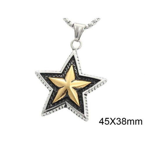 BC Wholesale Stainless Steel 316L Jewelry Star Pendant Without Chain NO.#SJ49P572