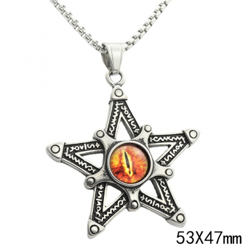 BC Wholesale Stainless Steel 316L Evil Eye Pendant Without Chain NO.#SJ49P441