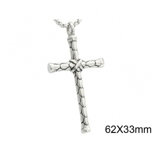 BC Wholesale Stainless Steel 316L Cross Pendant Without Chain NO.#SJ49P528