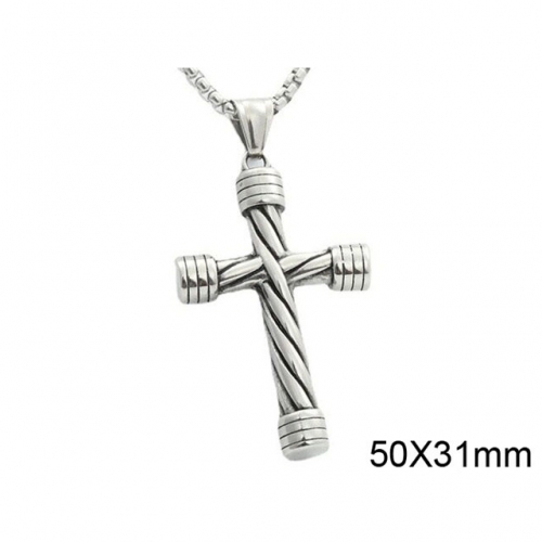 BC Wholesale Stainless Steel 316L Cross Pendant Without Chain NO.#SJ49P471