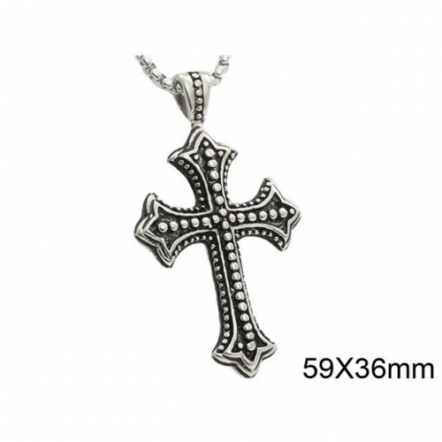 BC Wholesale Stainless Steel 316L Cross Pendant Without Chain NO.#SJ49P586