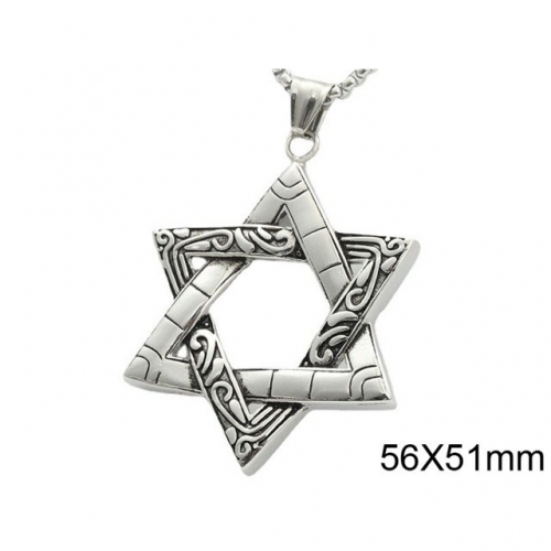 BC Wholesale Stainless Steel 316L Jewelry Star Pendant Without Chain NO.#SJ49P715