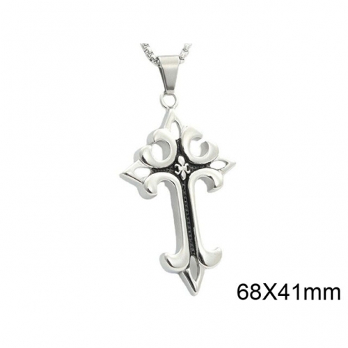 BC Wholesale Stainless Steel 316L Cross Pendant Without Chain NO.#SJ49P529
