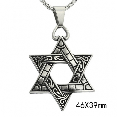 BC Wholesale Stainless Steel 316L Jewelry Star Pendant Without Chain NO.#SJ49P506