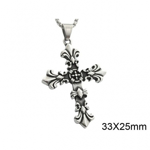 BC Wholesale Stainless Steel 316L Cross Pendant Without Chain NO.#SJ49P545