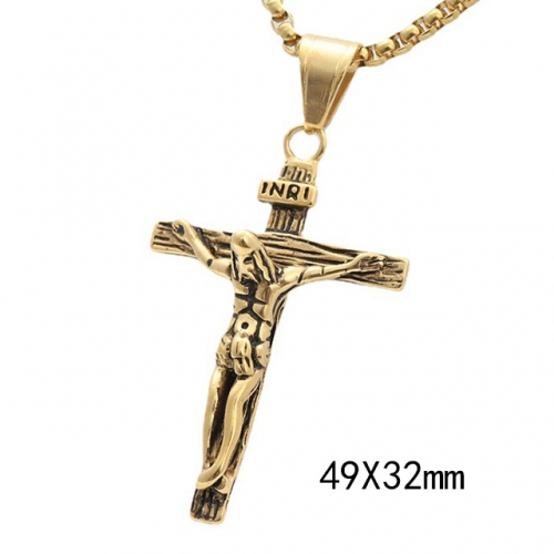 BC Wholesale Stainless Steel Jewelry Jesus Pendants Without Chain NO.#SJ49P444