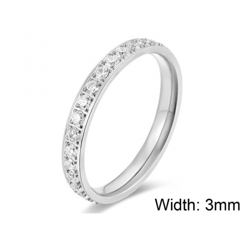 BC Wholesale Stainless Steel 316L Jewelry CZ Rings NO.#SJ5R349