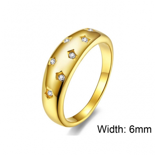 BC Wholesale Stainless Steel 316L Jewelry CZ Rings NO.#SJ5R132