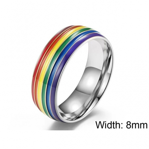 Wholesale Stainless Steel 316L Multi-Color Ring Sets NO.#SJ5R363