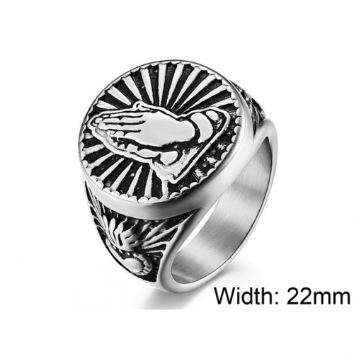 BC Jewelry Stainless Steel 316L Religion Rings NO.#SJ5R249