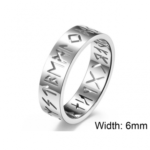 BC Wholesale Jewelry Stainless Steel 316L Font Rings NO.#SJ5R154