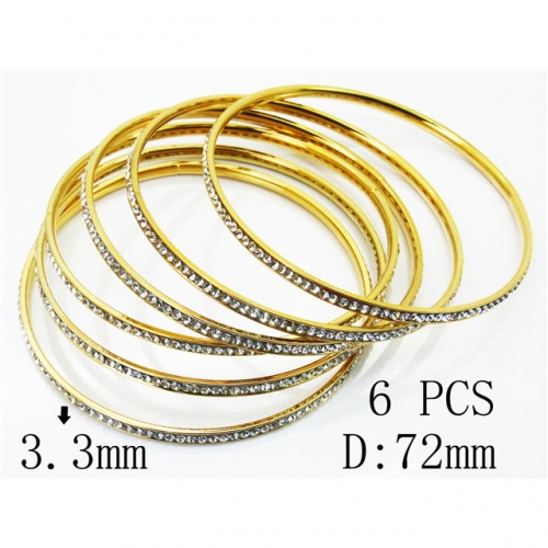 BC Wholesale Stainless Steel 316L Bangle NO.#BC58B0538IHD