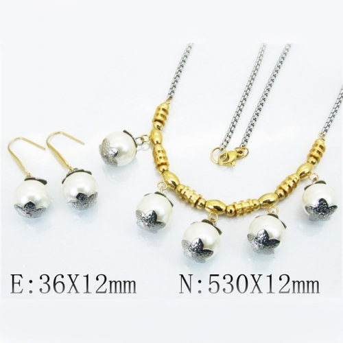 BC Wholesale Stainless Steel 316L Jewelry Sets NO.#BC92S0224HOR