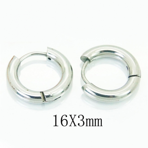 BC Wholesale Stainless Steel 316L Round Endless Hoop Earrings NO.#BC70E0210IQ