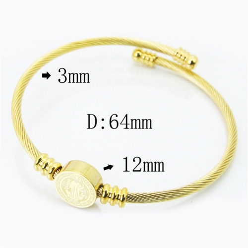 BC Wholesale Stainless Steel 316L Bangle NO.#BC12B0202OL