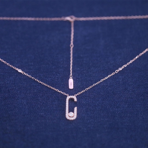 925 Silver Jewelry Fashion CZ Silver Necklace NO.#925J6N019