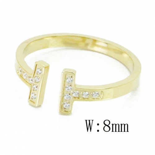 Wholesale Stainless Steel 316L Small Zircon Rings NO.#BC47R0031OL
