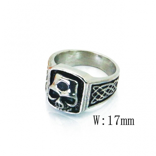 BC Jewelry Wholesale Stainless Steel 316L Skull Rings NO.#BC15R1462HZL