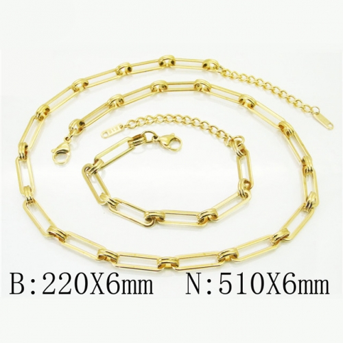 BC Wholesale Stainless Steel 316L Jewelry Set NO.#BC40S0430HLL