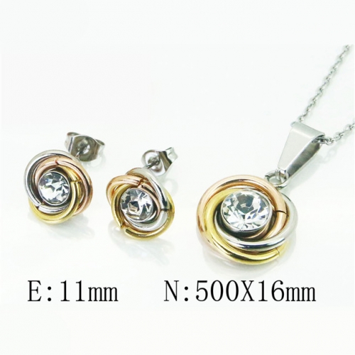 BC Wholesale Stainless Steel 316L Jewelry Sets NO.#BC59S1840HHF