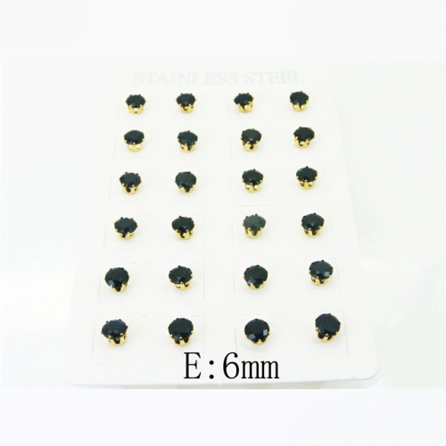 BC Wholesale Stainless Steel 316L CZ Ear Studs NO.#BC12E0155HOD