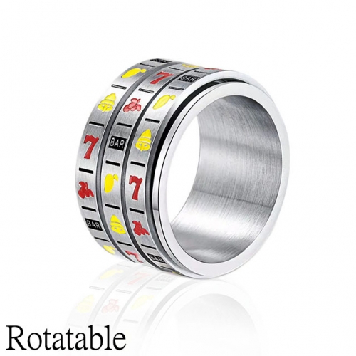 BC Jewelry Wholesale Stainless Steel 316L Rings Rotatable Rings NO.#SJ50R033