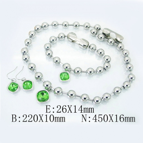 BC Wholesale Stainless Steel 316L Jewelry Earrings Necklace Sets NO.#BC73S0100JLD