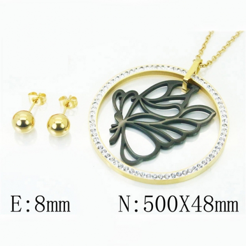 BC Wholesale Stainless Steel 316L Jewelry Earrings Necklace Sets NO.#BC91S1130IMW