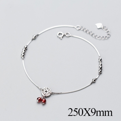 BC Wholesale S925 Sterling Silver Anklet Women'S Fashion Anklet Silver Jewelry Anklet NO.#925J5A2361