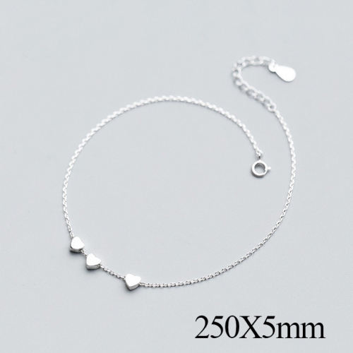 BC Wholesale S925 Sterling Silver Anklet Women'S Fashion Anklet Silver Jewelry Anklet NO.#925J5A2278